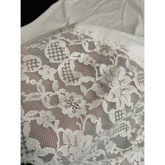 Vtg. Vanity Fair Full Slip Nylon Lace Ladies Lingerie 34 White Tan Made in USA - Picture 8 of 9